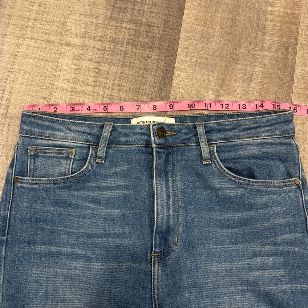 just black denim ripped straight jeans - Picture 6 of 6